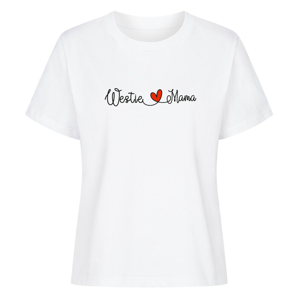 Premium Damen-Shirt "Westie - Mama" Weiß – hunde-shirt.de