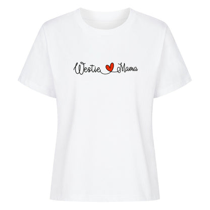 Premium Damen-Shirt "Westie - Mama" Weiß – hunde-shirt.de