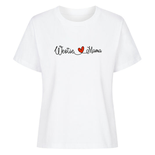 Premium Damen-Shirt "Westie - Mama" Weiß – hunde-shirt.de