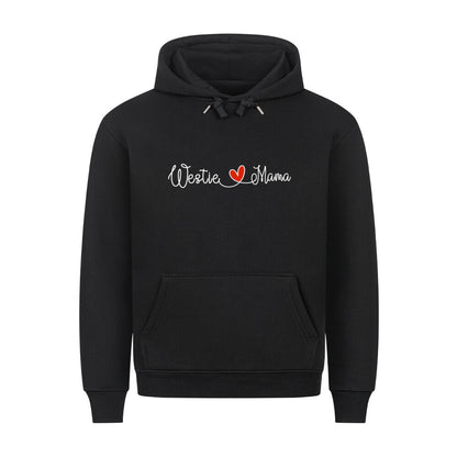 Premium Hoodie "Westie - Mama" Schwarz – hunde-shirt.de