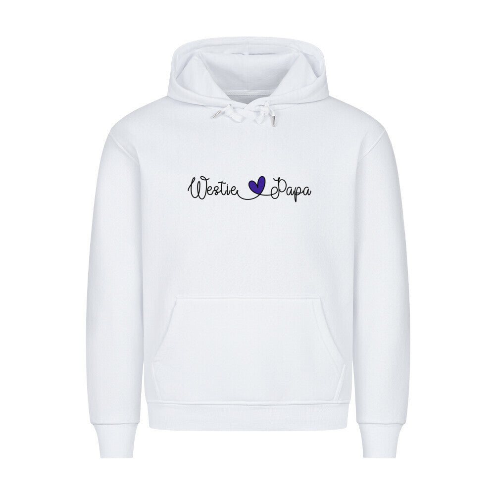 Premium Hoodie "Westie - Papa" Weiß – hunde-shirt.de