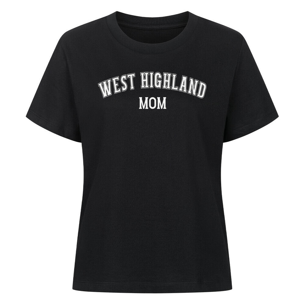 Premium Damen-Shirt "Westie - MOM" Schwarz – hunde-shirt.de