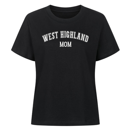 Premium Damen-Shirt "Westie - MOM" Schwarz – hunde-shirt.de