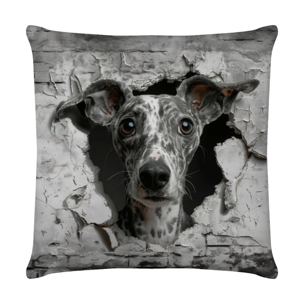 Kissen "Whippet - Wall" Weiß – hunde-shirt.de