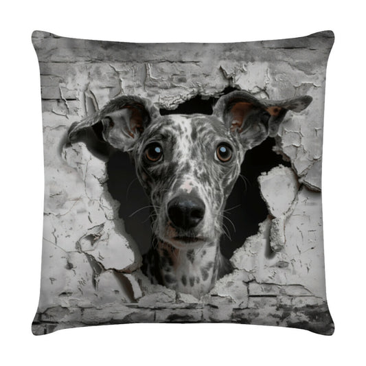 Kissen "Whippet - Wall" Weiß – hunde-shirt.de