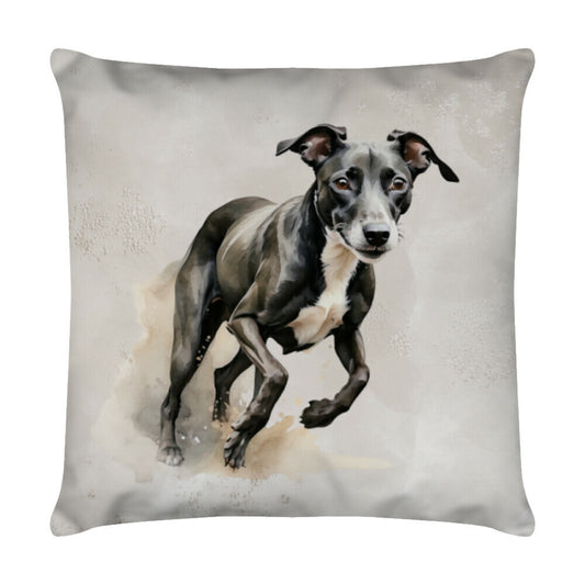 Kissen "Whippet - Run" Weiß – hunde-shirt.de