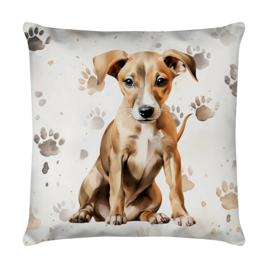 Kissen "Whippet - Puppy Paws" Weiß – hunde-shirt.de