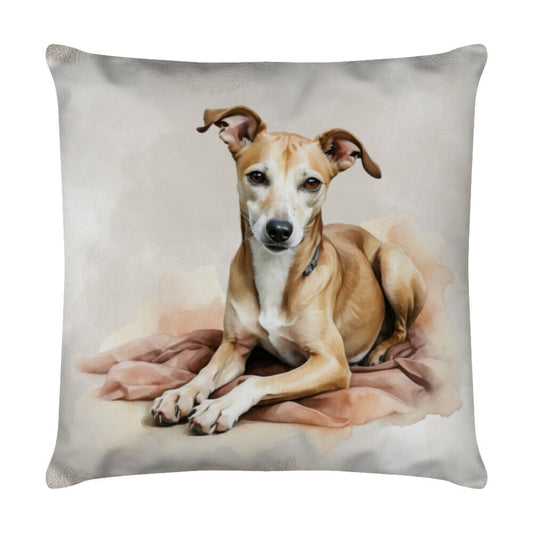 Kissen "Whippet - Relax II" Weiß – hunde-shirt.de