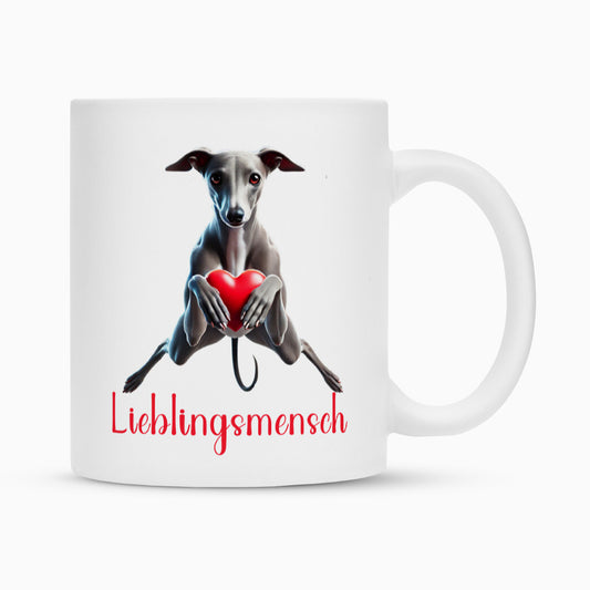 Tasse "Whippet - Lieblingsmensch" Weiß – hunde-shirt.de