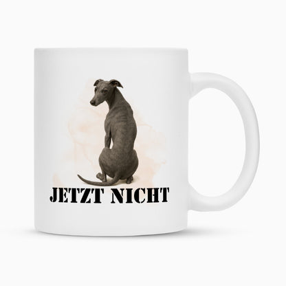 Tasse "Whippet - JETZT NICHT" Weiß – hunde-shirt.de