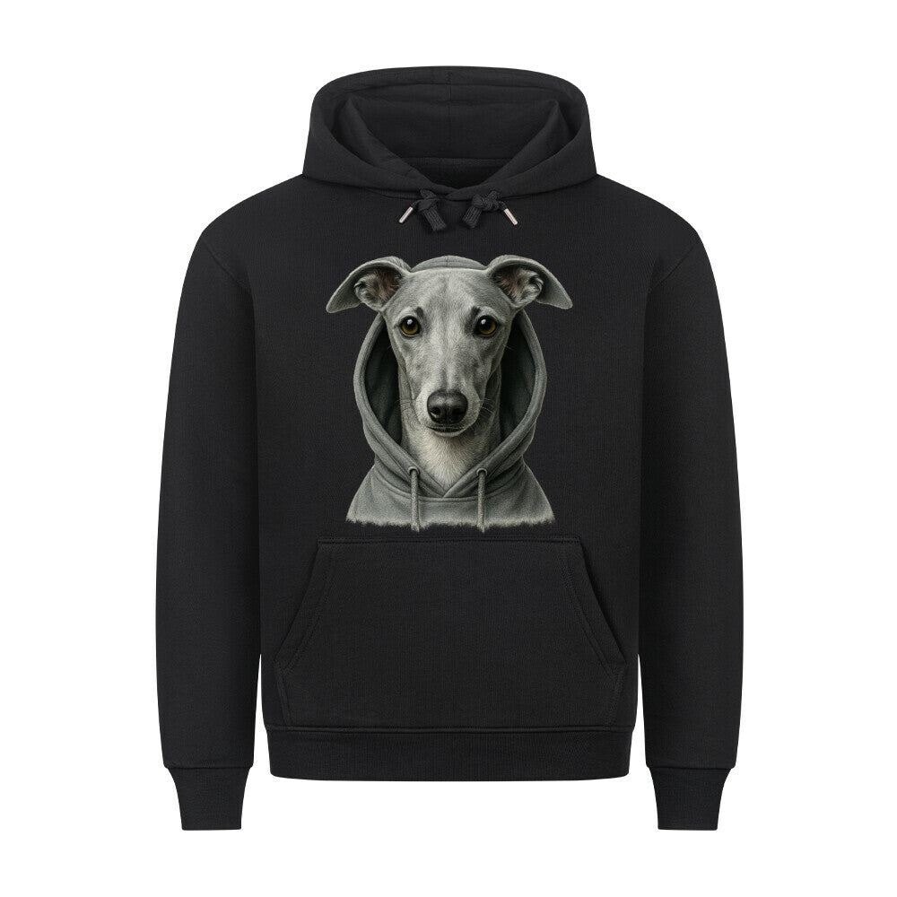 Premium Hoodie "Whippet - Hooded" Schwarz – hunde-shirt.de