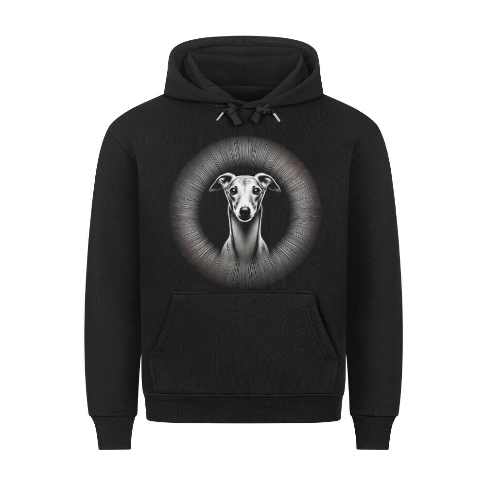Premium Hoodie "Whippet - Shine" Schwarz – hunde-shirt.de