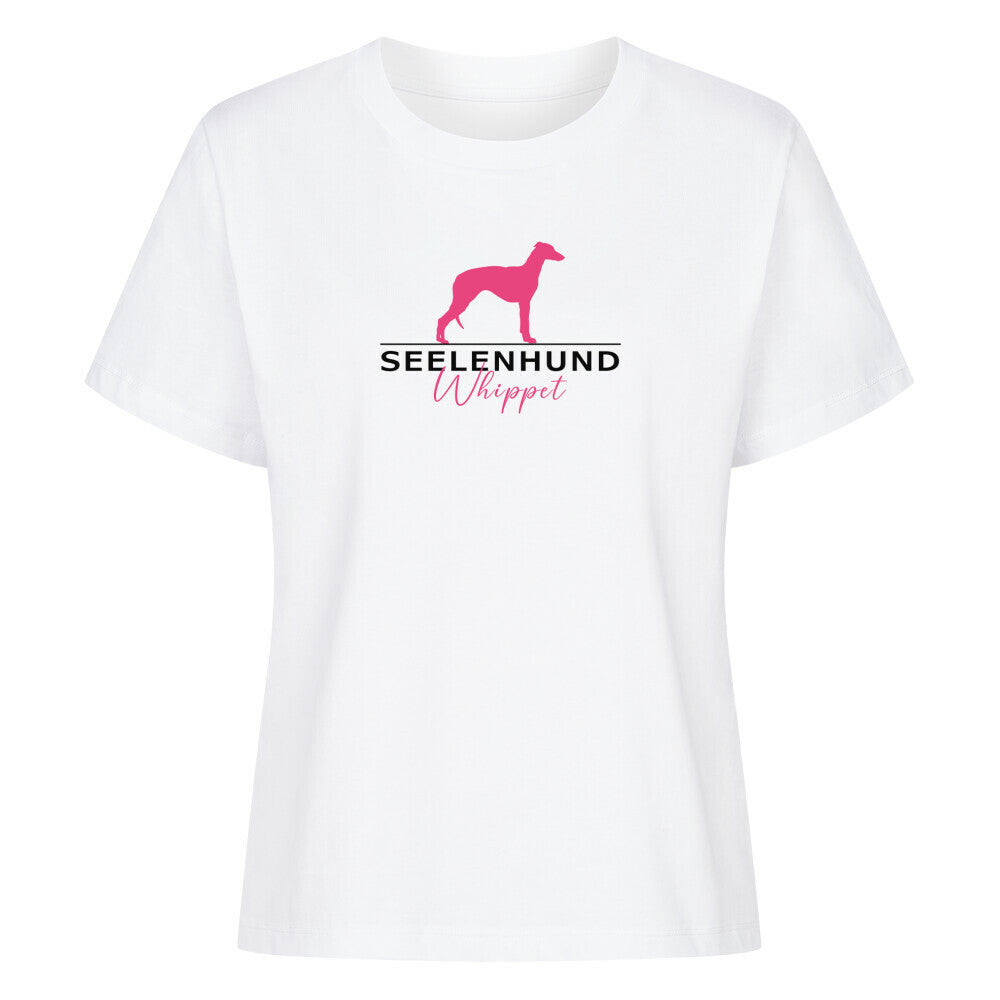 Premium Damen-Shirt "Whippet - Seelenhund" Weiß – hunde-shirt.de