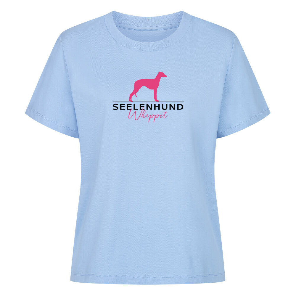 Premium Damen-Shirt "Whippet - Seelenhund" Sky Blue – hunde-shirt.de