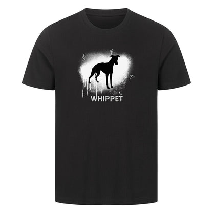 Premium T-Shirt "Whippet - Brush" Schwarz – hunde-shirt.de