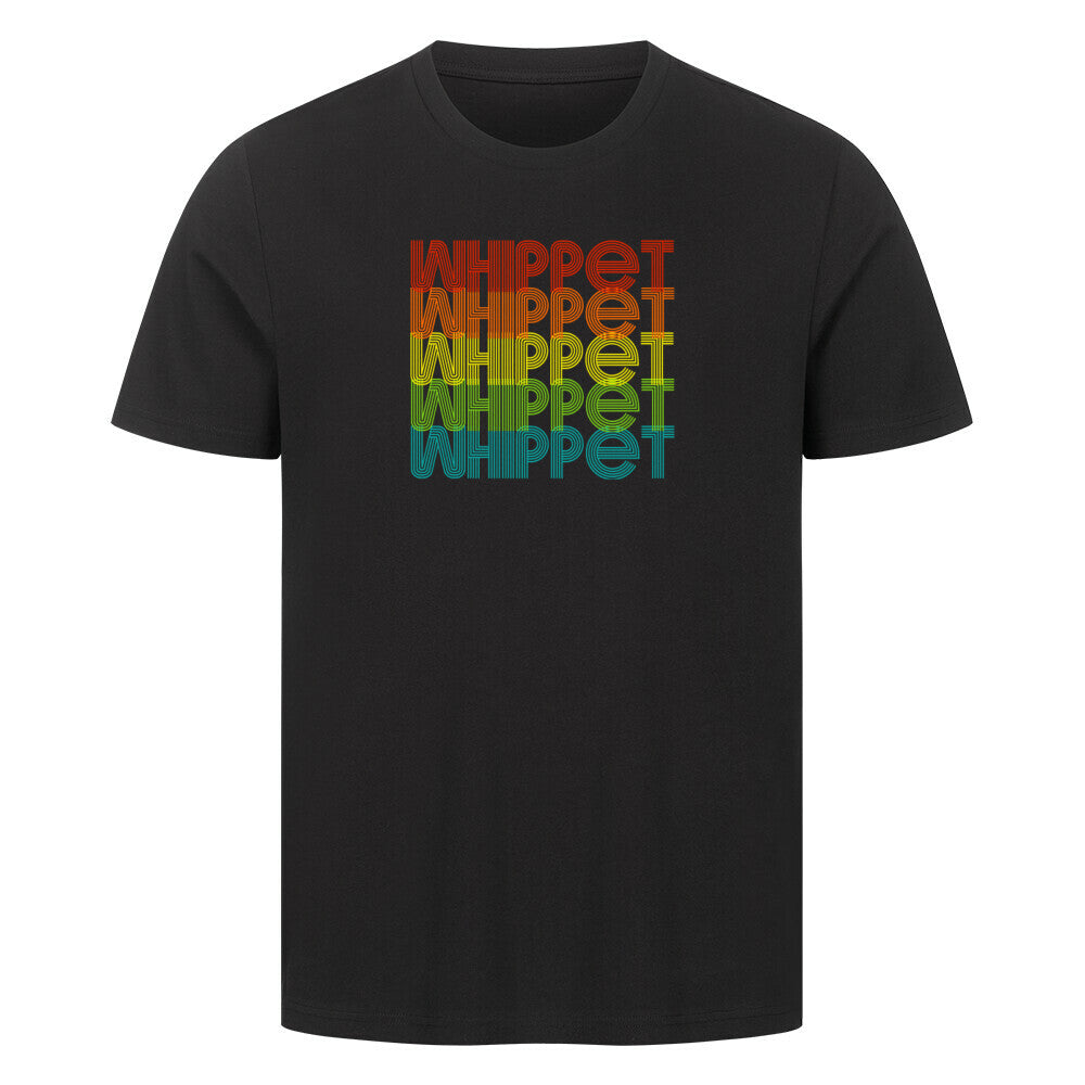 Premium T-Shirt "Whippet - RETRO" Schwarz – hunde-shirt.de