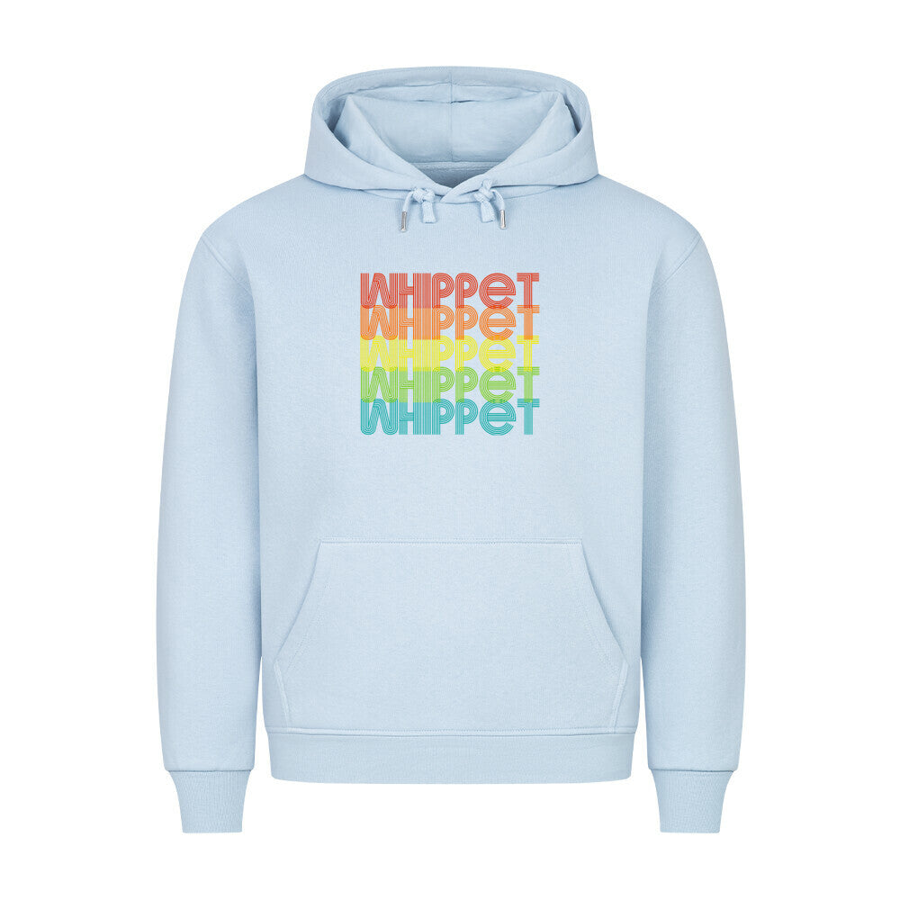 Premium Hoodie "Whippet - RETRO" Babyblau – hunde-shirt.de