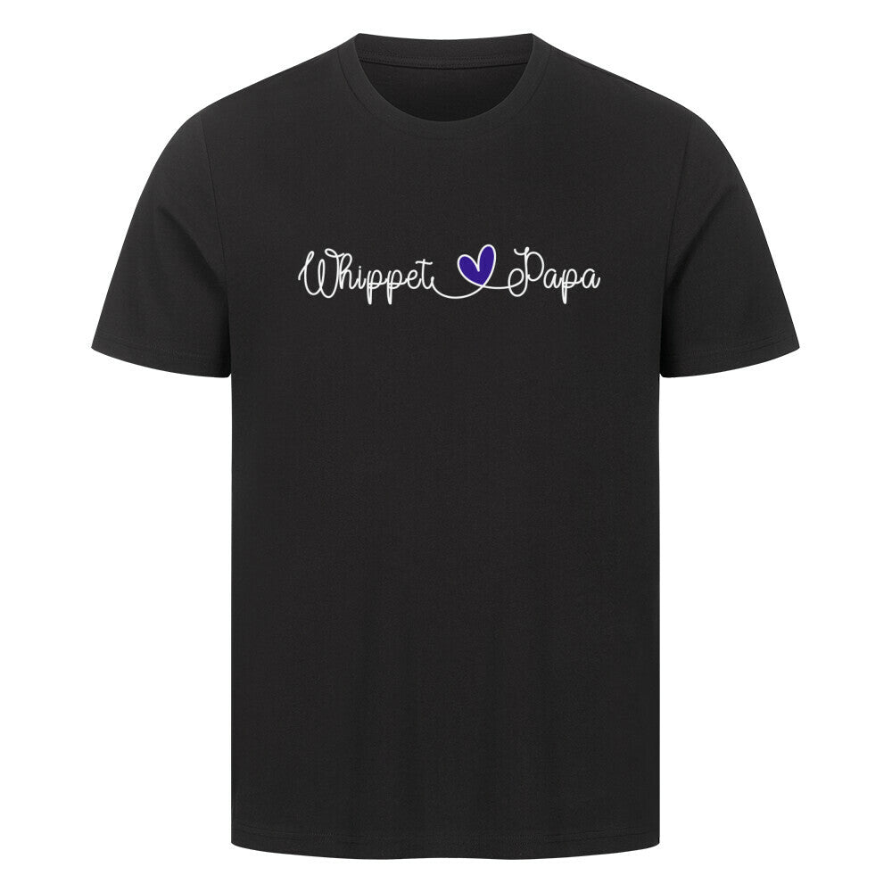 Premium T-Shirt "Whippet - Papa" Schwarz – hunde-shirt.de