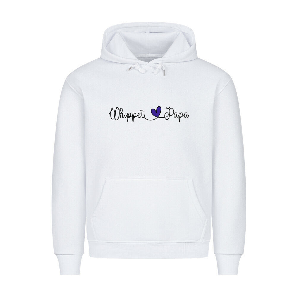 Premium Hoodie "Whippet - Papa" Weiß – hunde-shirt.de