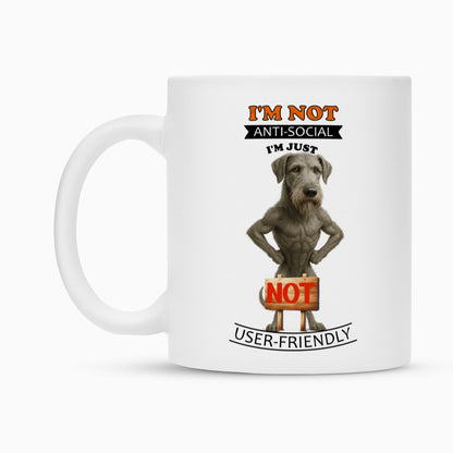 Tasse "Irischer Wolfshund - Anti-Social" – hunde-shirt.de