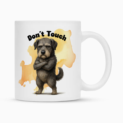 Tasse "Irischer Wolfshund - Don´t touch" Weiß – hunde-shirt.de