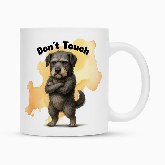 Tasse "Irischer Wolfshund - Don´t touch" Weiß – hunde-shirt.de