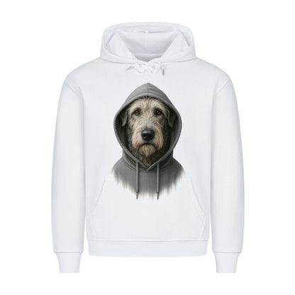 Premium Hoodie "Irischer Wolfshund - Hooded" Weiß – hunde-shirt.de