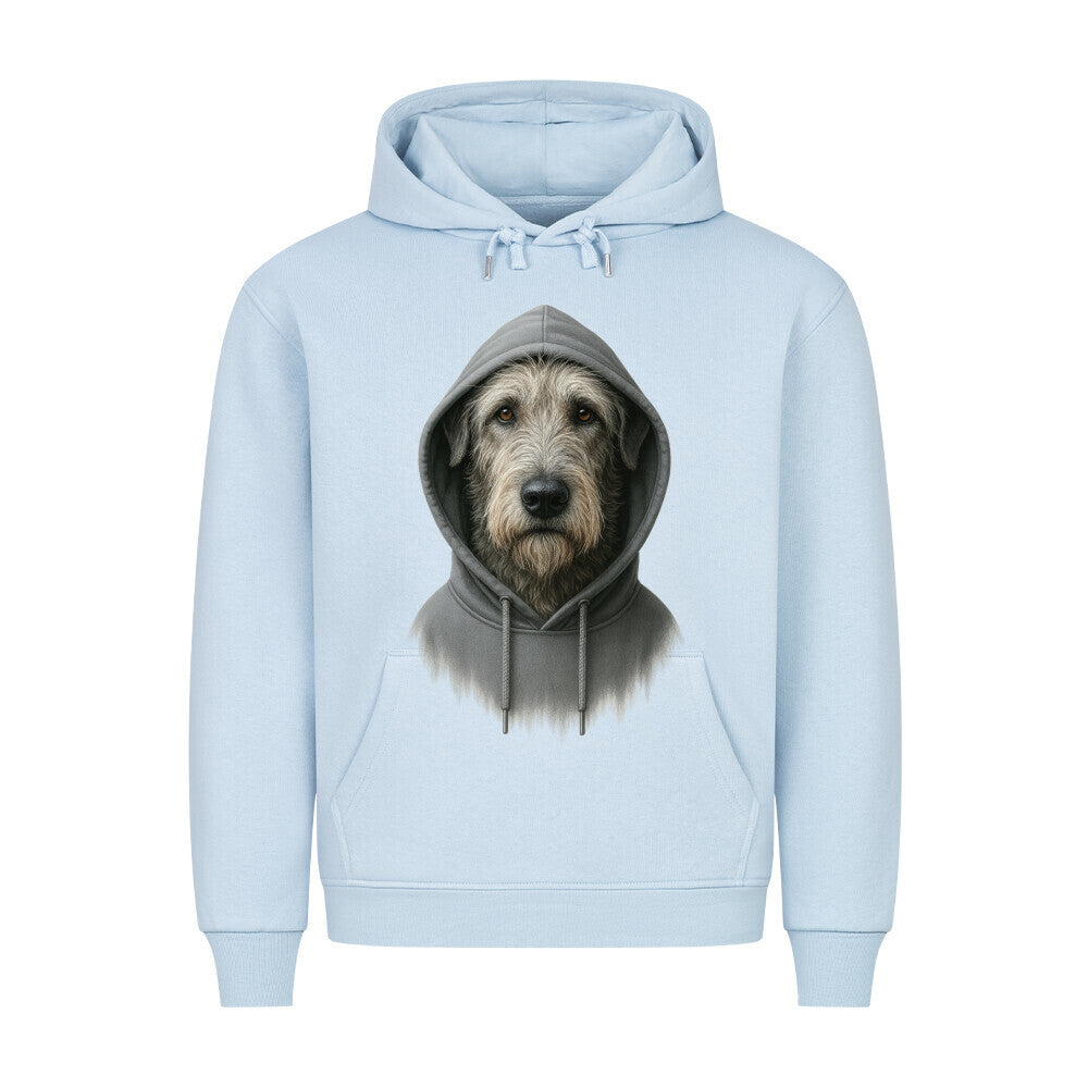 Premium Hoodie "Irischer Wolfshund - Hooded" Babyblau – hunde-shirt.de
