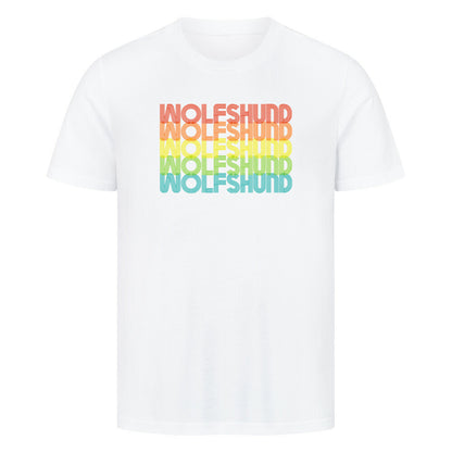 Premium T-Shirt "Irischer Wolfshund - RETRO" Weiß – hunde-shirt.de