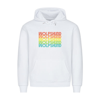 Premium Hoodie "Irischer Wolfshund - RETRO" Weiß – hunde-shirt.de