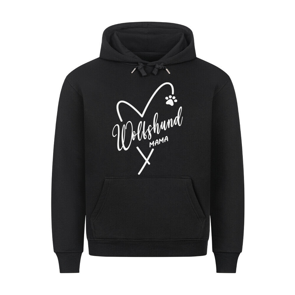 Premium Hoodie "Irischer Wolfshund - Mama" Schwarz – hunde-shirt.de