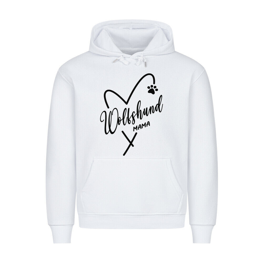 Premium Hoodie "Irischer Wolfshund - Mama" Weiß – hunde-shirt.de