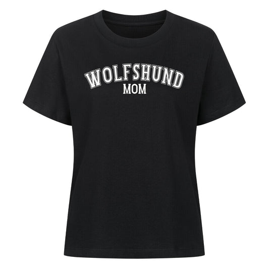Premium Damen-Shirt "Irischer Wolfshund - MOM" Schwarz – hunde-shirt.de