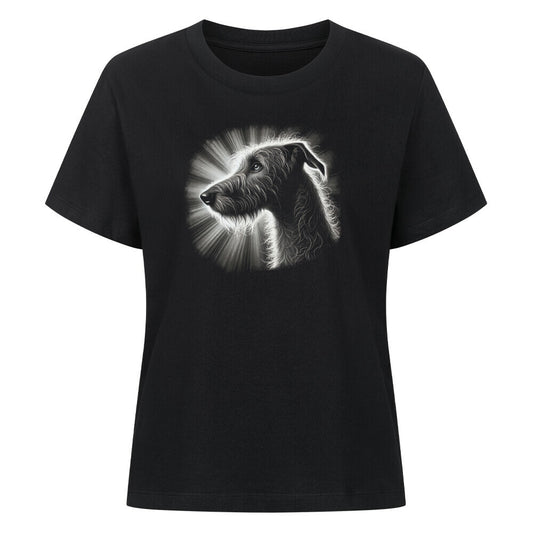 Premium Damen-Shirt "Irischer Wolfshund - Shine" Schwarz – hunde-shirt.de