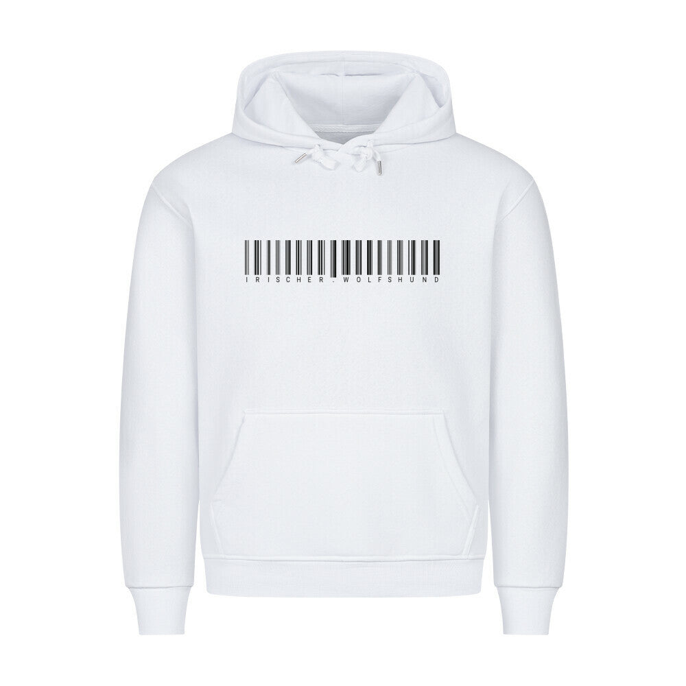 Premium Hoodie "Wolfshund - Scan" Weiß – hunde-shirt.de