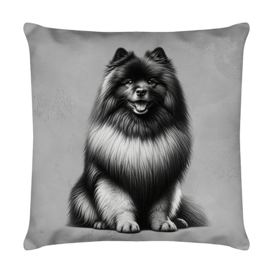 Kissen "Wolfsspitz - Sitz!" Weiß – hunde-shirt.de