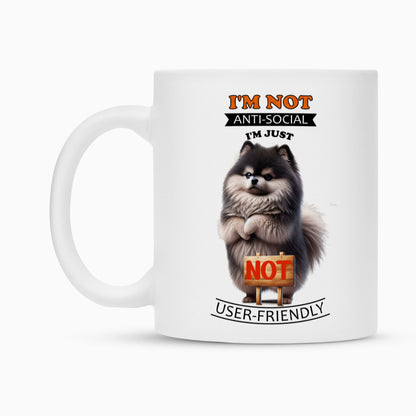 Tasse "Wolfsspitz - Anti-Social" – hunde-shirt.de