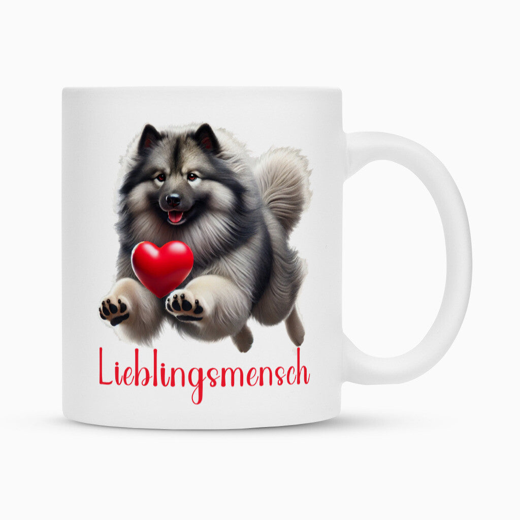 Tasse "Wolfsspitz - Lieblingsmensch" Weiß – hunde-shirt.de