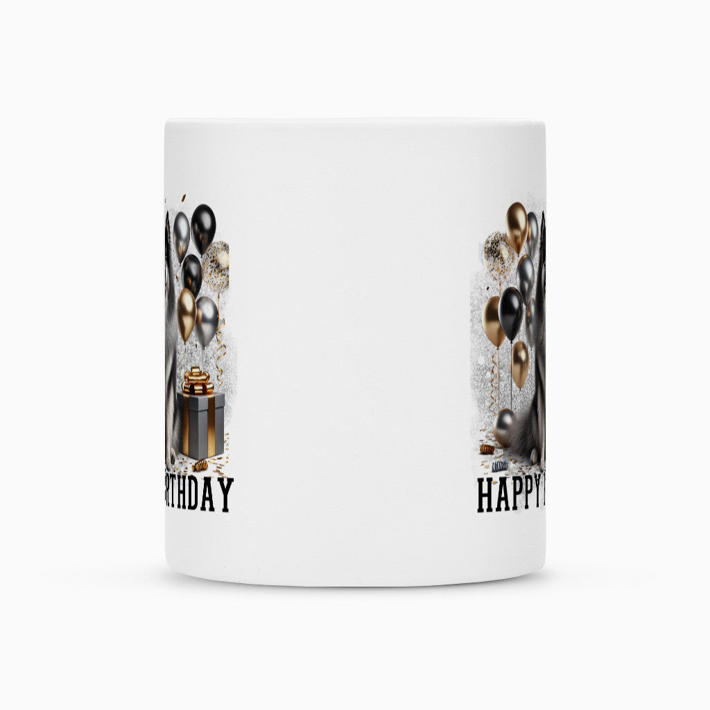 Tasse "Wolfsspitz - Happy Birthday" – hunde-shirt.de
