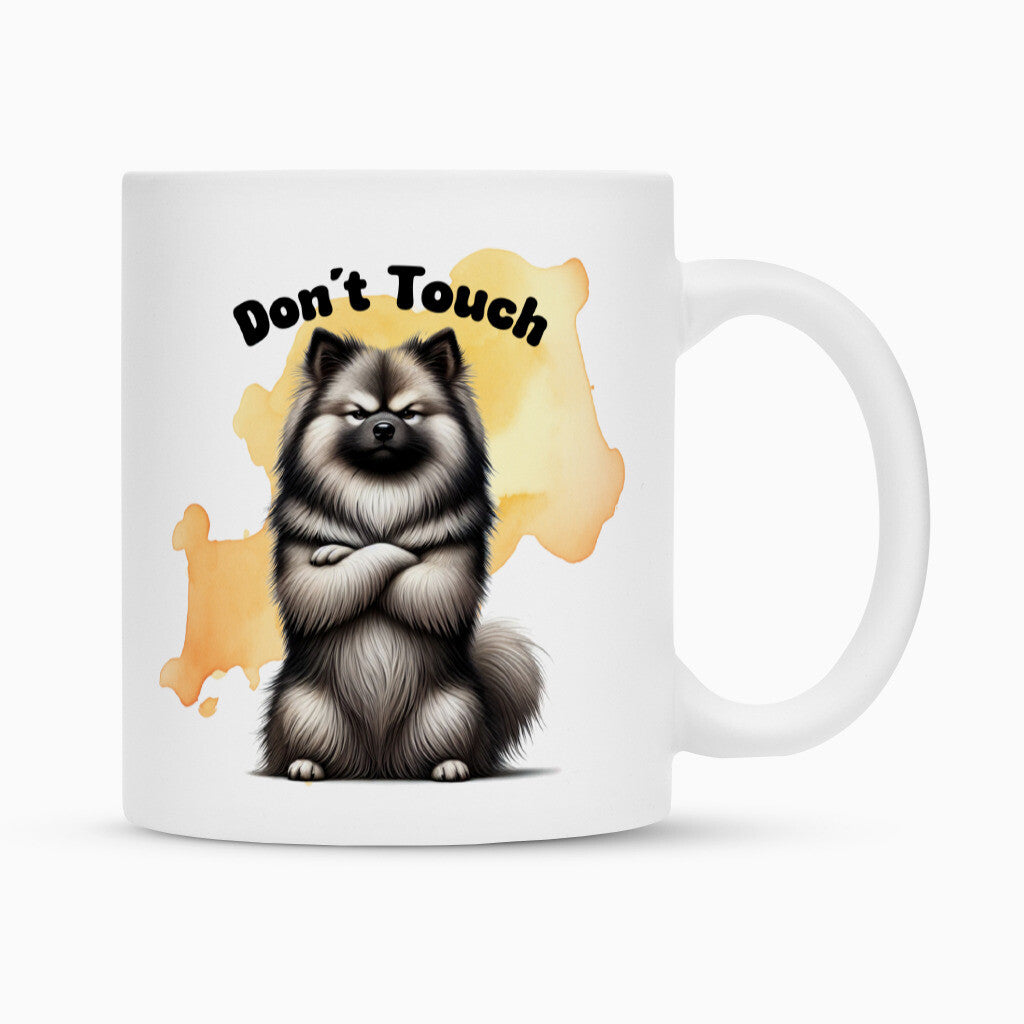 Tasse "Wolfsspitz - Don´t touch" Weiß – hunde-shirt.de