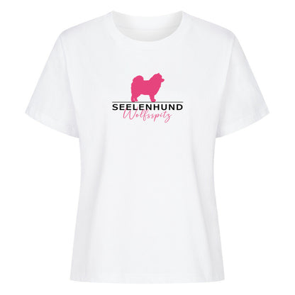 Premium Damen-Shirt "Wolfsspitz - Seelenhund" Weiß – hunde-shirt.de