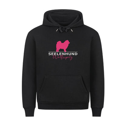 Premium Hoodie "Wolfsspitz - Seelenhund" Schwarz – hunde-shirt.de