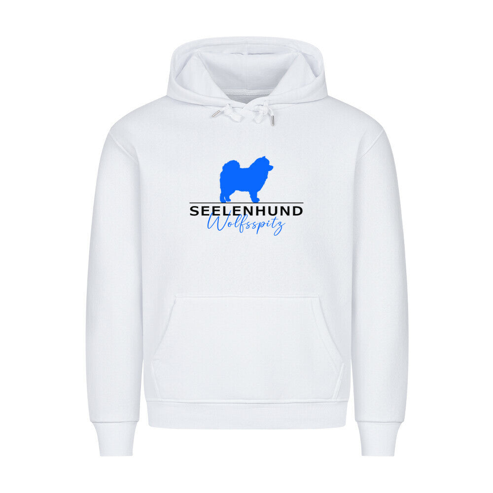 Premium Hoodie "Wolfsspitz - Seelenhund" Weiß – hunde-shirt.de