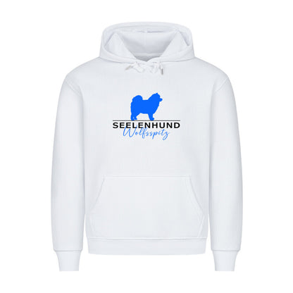 Premium Hoodie "Wolfsspitz - Seelenhund" Weiß – hunde-shirt.de