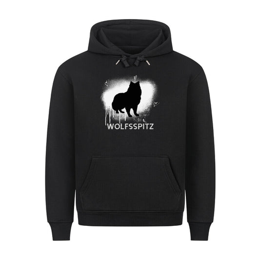 Premium Hoodie "Wolfsspitz - Brush" Schwarz – hunde-shirt.de