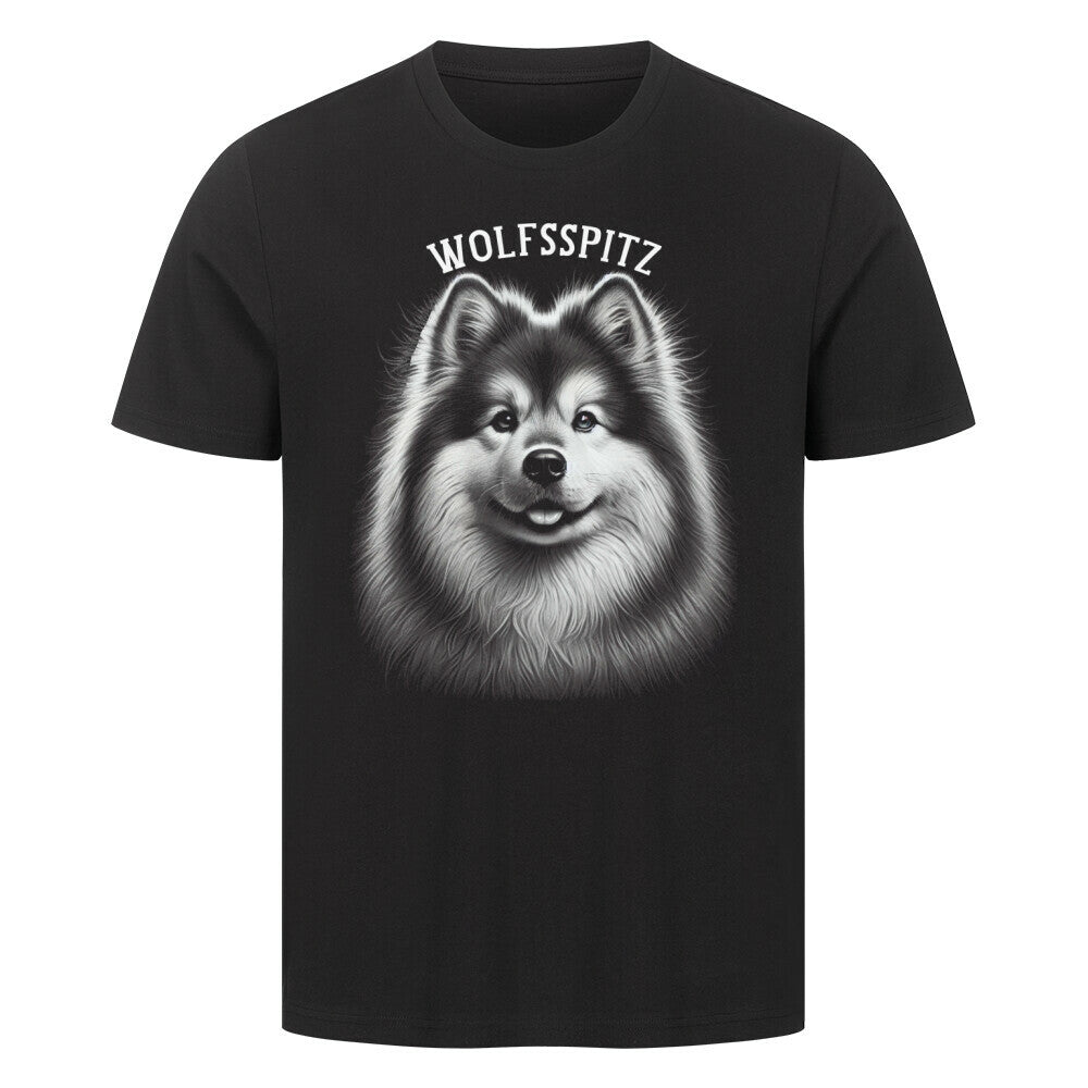 Premium T-Shirt "Wolfsspitz - Pure" Schwarz – hunde-shirt.de