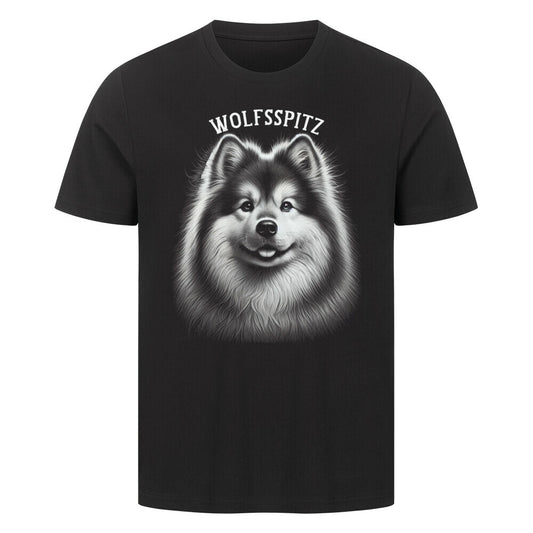 Premium T-Shirt "Wolfsspitz - Pure" Schwarz – hunde-shirt.de