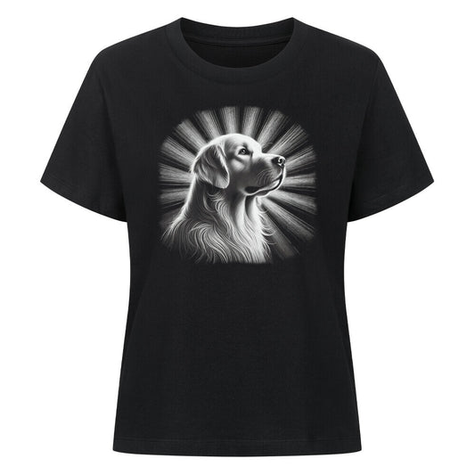 Premium Damen-Shirt "Golden Retriever - Shine" Schwarz – hunde-shirt.de