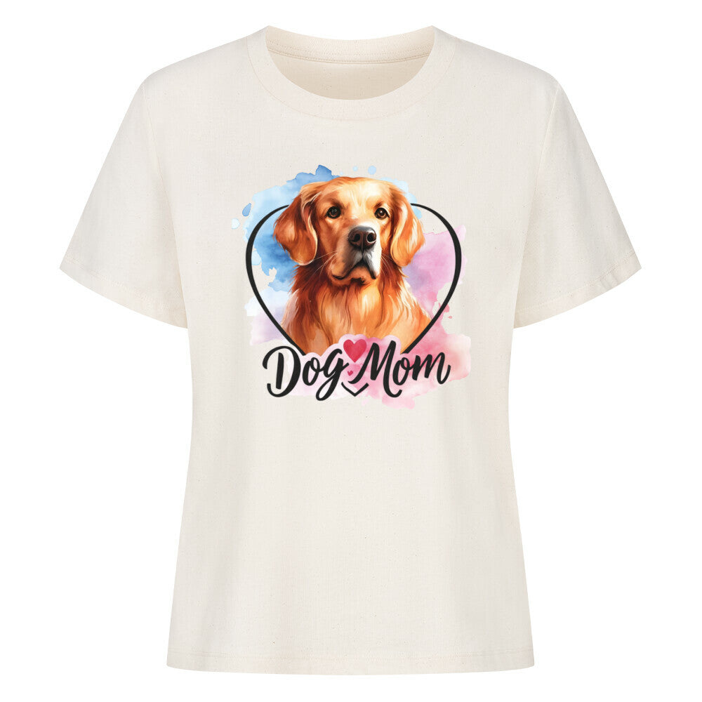Premium Damen-Shirt "Golden Retriever - Dog Mom" Natural – hunde-shirt.de