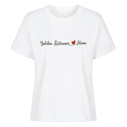 Premium Damen-Shirt "Golden Retriever - Mama" Weiß – hunde-shirt.de